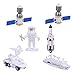 TOYANDONA 6Pcs Simulé Alliage Satellite Modèle Ornements de Bureau Jouets Éducatifs Fusée Jouets Vaisseau Spatial Satellite Jouet pour Enfants Jouant