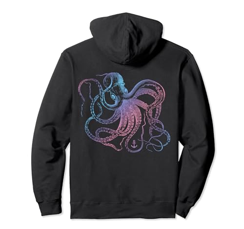 Vintage Octopus Marine Biologist Cool Ocean Sea Life Gifts 1 Pullover Hoodie