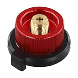 Adaptateur de conversion de gaz : cet adaptateur de gaz butane pour réchaud de camping en métal est conçu pour convertir un long réservoir de gaz en un réservoir de gaz plat. Il est fabriqué en alliage d'aluminium et de cuivre, sa performance solide et fiable.