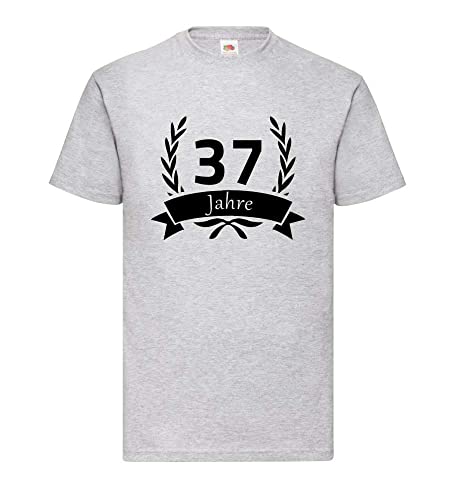 T-shirt homme 37 ans couronne de laurier vêtement gris grande taille XXXL mode masculine