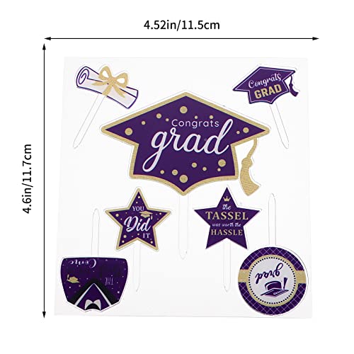 ABOOFAN 7pcs requintados decoração de bolo acrílico Toppers de sobremesa de bolo no último ano