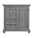 Oxford Baby Weston 4-Drawer Chifferobe/Armoire, Dusk Gray