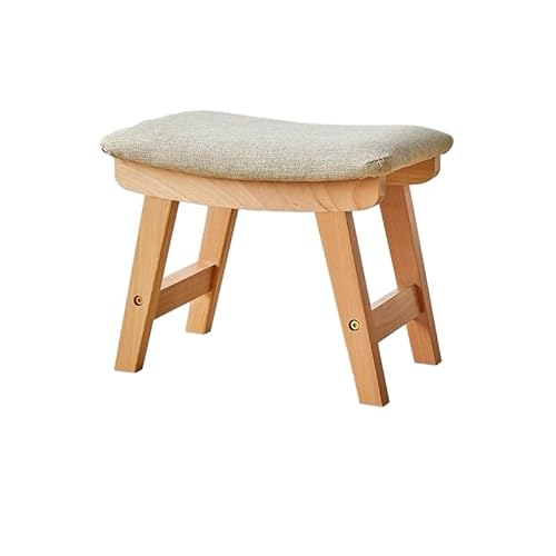 オットマン 足置き台 スツール 椅子 木製 低い フットスツール ソファスツール 腰掛け 踏み台 高弾性クッション リビングルーム 玄関 靴交換低いスツール 多機能 取り外し可能 (木の色,すっぴん(ブナ))