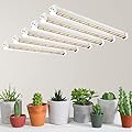 T5 LED Grow Lights, 306-Bulbs 5000K White Full Spectrum Plant Growing Lamp Bars for Indoor Plants Seedling Hydroponics, Daisy-Chain Design (6 x 10W, 300W Equivalent)