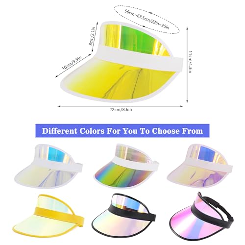 Image of Surkat Plastics Clear Sun Visors UV Protection Hat Cap Headwear Sunhat for Golf Tennis Beach Cycle