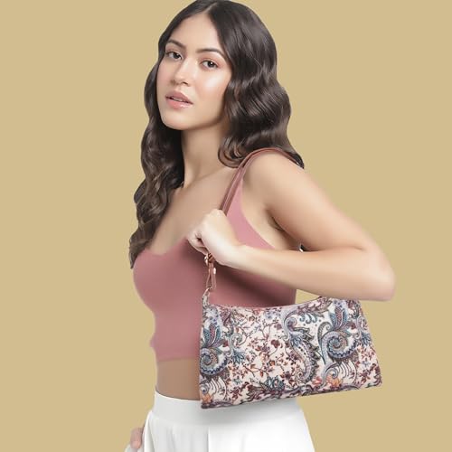 Image of DANIEL CLARK Women's Floral Print Shoulder Bag | PU Leather Sling Bag | Adjustable Strap | Lightweight Crossbody Purse for Daily Use, Travel