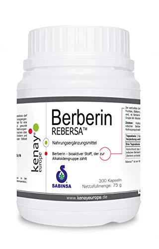 Berberin HCL REBERSA (Berberis aristata) - 500mg pro Tagesdosis - Vegan - Ohne Magnesiumstearat - 300 Kapseln KENAY EUROPE