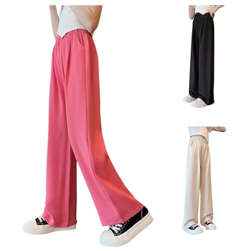 Teens Girls Joggers Baggy Sweatpants Trendy Oversized Sweat Pants High Waist Wide Leg Athletic Straight Trousers