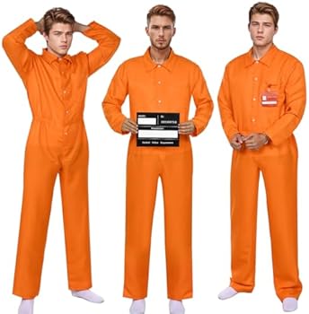 Oranje Overall Inmate Heren - Gevangene Kostuum Carnaval