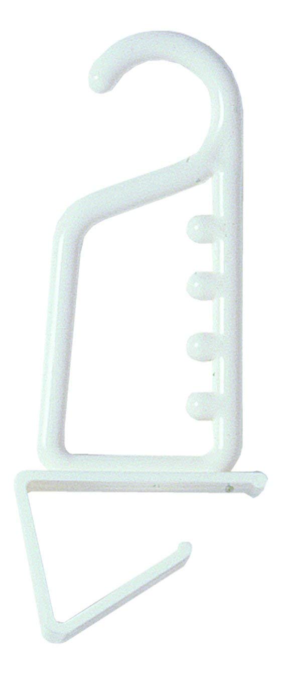 Chef Aid 3 x Overdoor Hanger - Plastic, Polished, White - Most convenient way to hang clothes when ironing