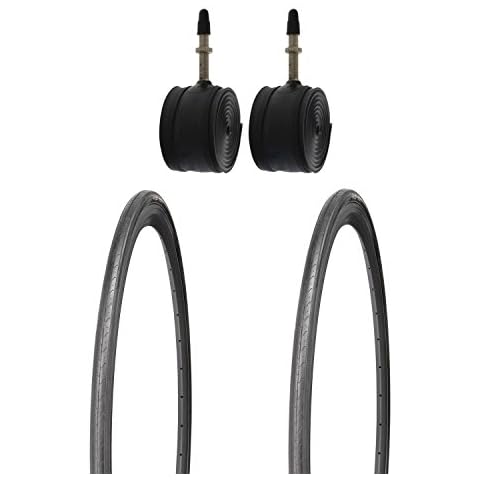 2X 28 Zoll Rennrad Reifenset Kujo 700x23C Fahrradreifen 23-622 inkl. 2X Schlauch Cover
