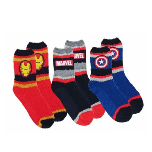 Marvel Avengers Calcetines para Hombre y Adolescentes, Diseño Iron Man Marvel y Capitán América,...