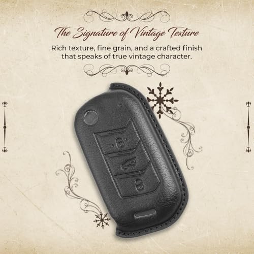 Image of Keyzone Vintage Leather Key Cover for Thar, Scorpio, Bolero, XUV700, XUV400, XUV300, TUV300, Marazzo 3 Button flip Key. (VL - Brown)
