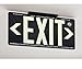7092B National Marker Exit Sign Globrite Eco Exit Sign Double Sided Black with Bracket, Black, 8.25 Inches x 15.25 Inches