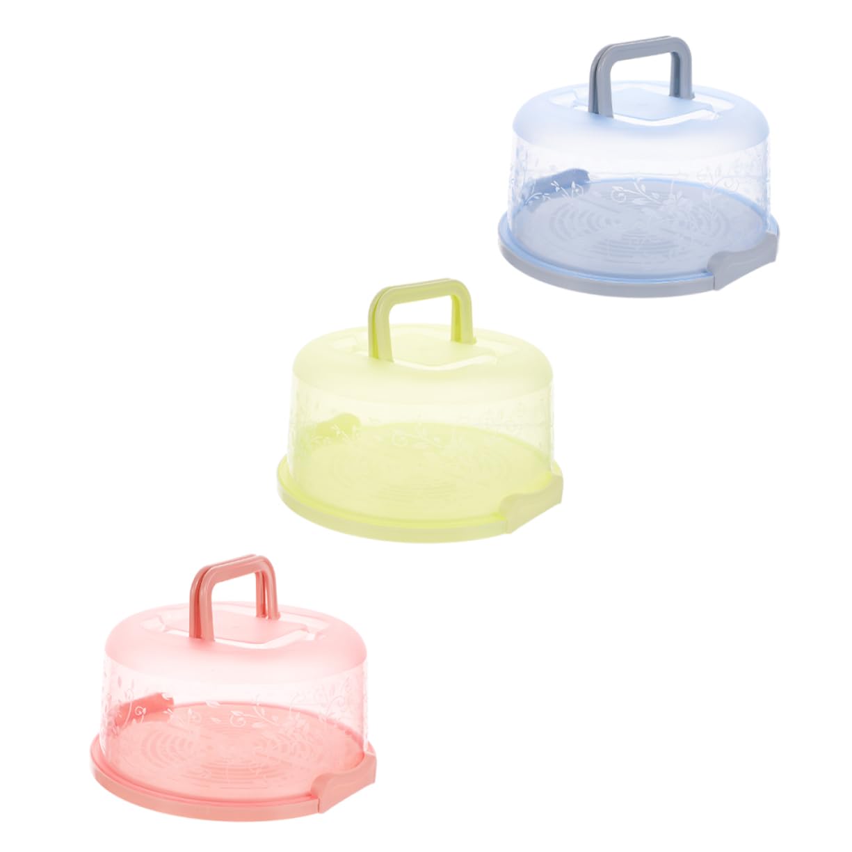 TOPPERFUN Dessert Boxes Cake Storage Containers 3 Piece Multipurpose Cake Carriers Bakery Boxes with Easy Cleaning