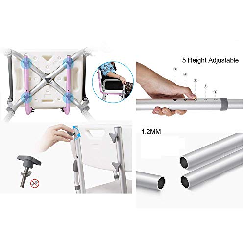 Chaise de douche renforcée très résistante avec finition ergonomique - 5