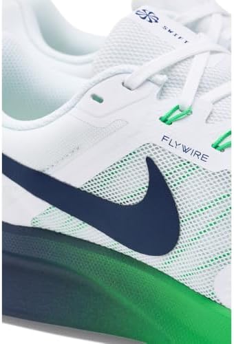Nike Men's Run Swift 3 Road Running Shoes, White/Midnight Navy-Green Spark, 13 — view 5