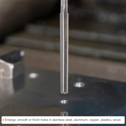 QUARKZMAN Kegelstifteinsätze 1:50 10mm kleiner Durchmesser 12,4mm großer Durchmesser Gerade Nuten Hochgeschwindigkeitsstahl (HSS) Steigung Stiftreibahle für CNC-Metallwerkzeuge