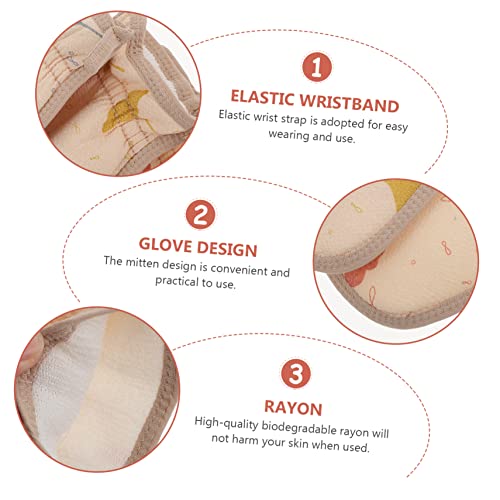 DOITOOL 6 Peças Toalha De Banho Esfoliante E Adultos Para Luva De Esfoliação Corporal Removedor De L