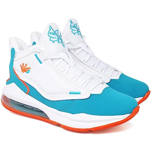 Tênis Basquete Tamanho Grande 45 ao 48 Six Ankaa 30079 B-A Cor:Branco+Azul;Tamanho:46