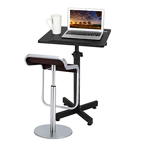 Vingli Classic Lectern Podium Stand, Height Adjustable Church Classroom Lecture, Portable Presentation Concert Podium, Multi-Function Reading Or Laptop Desk With Edge Stopper, Black #TOP5