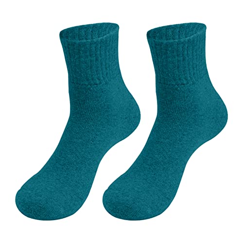 Media - Calcetines térmicos de lana gruesa para otoño e invierno, color liso, informales, de tubo medio, g, Altoa única