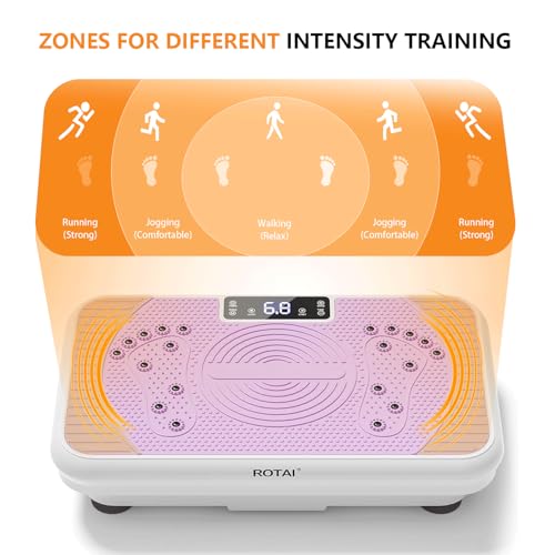 ROTAI Máquina de Exercícios de Plataforma Vibratória, Plataforma de Fitness de Vibração de Potência