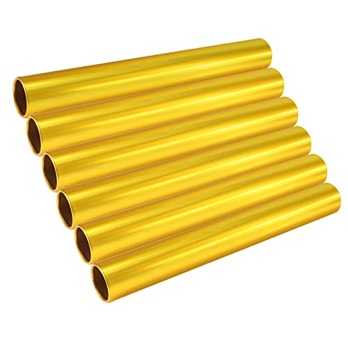 6Pcs Track Field Relay Batons Aluminum Running Race Athletic Batons For Race Running Outdoor Sports Relay Events (6Pack-Gold, Team) #TOP13
