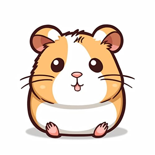 Image of Yoonek Graphics Hamster Vinyl Decal Sticker for Car, Laptop, Tumbler, More. #005558