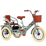 【Outdoor cruiser trike】Fully equipped with all the features of an adult tricycle.The pedals exert force to drive the chain drive to make the wheels roll forward.The handlebar can be turned left and right and also has a handbrake, allowing children to...