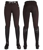  HKM-Reithose -Peach- mit 3/4 Silikonbesatz Weiss 40