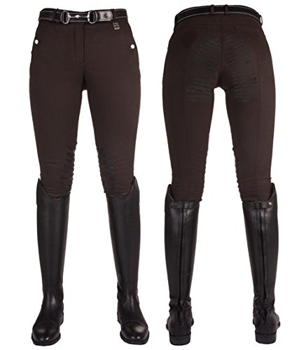 Pêche HKM pantalon de concours blanc en silicone pour cavalière