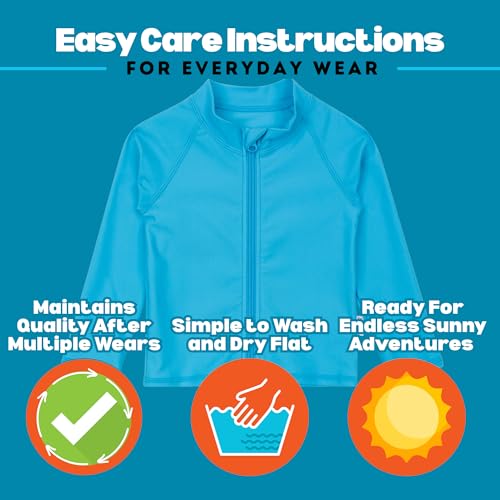 Image of SwimZip UPF 50+ Long Sleeve Rash Guard for Boys' and Girls' - Baby, Toddler, Kids