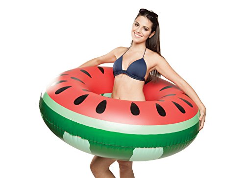 Bigmouth Inc. Watermelon Pool Float, Thick Vinyl Raft, Patch Kit Included #TOP1