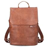 rucksack braun  zwei Mademoiselle MR13 Rucksack 37 cm Cognac