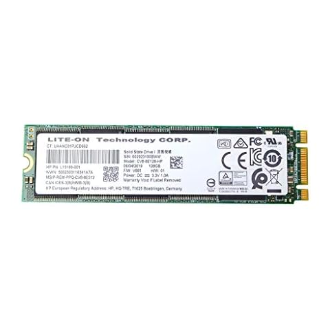 Lite-On CV8-8E128 128GB M.2 2280 SATA 6Gb/s SSD Solid State Drive L15189-001 Compatible Replacement Spare Part for Other Systems Cover