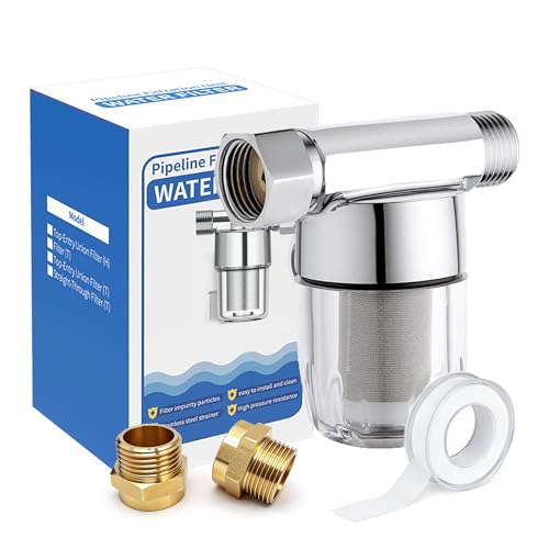 Geokin:Washing Machine Water Filter,Filters For Washing Machine,Garden Hose,Rv Water Hose,Camper Water Filter,For Shower,For Sink Faucet,Compatible With 1/2 3/4 Ports (T Port)