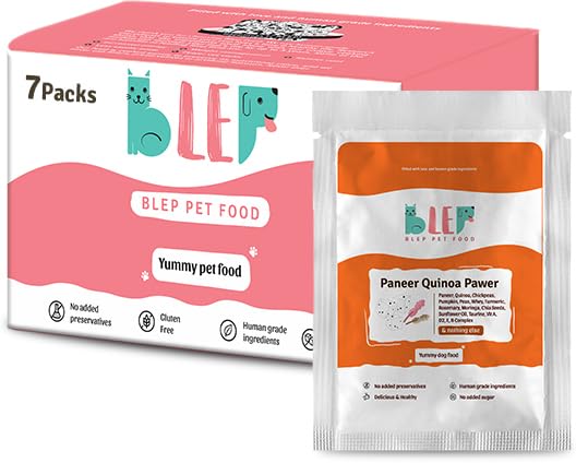 BLEP Fresh Dog Food (Wet) Human Grade, Grain Free|Paneer, Quinoa & Mixed Veggies|Omega 3, 6, Vitamin A, D, E, B|Zero Preservatives & Sugar|Easily Digestible|for All Dog Breeds|700g (7 Pack of 100g) (B0CZNHNQHJ) Amazon Price History, Amazon Price Tracker