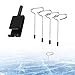 shamjina Ice Anchor Tool Kit Ice Anchor Drill Adapter with 4Pcs Threaded Pegs Equipment Strong Heavy Duty Supplies for Camping Canopy