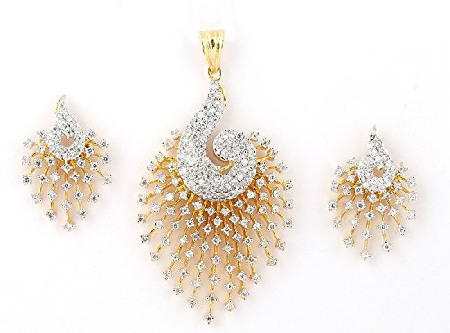 JDX American Diamond Pendant Set with Chain for Women and Girls (B01E8UVG7S) Amazon Price History, Amazon Price Tracker