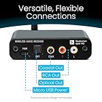 BLT-HD aptX HD Bluetooth Receiver, Hi-Fi Bluetooth v5.1 Audio Adapter with TI DAC,Analog RCA Output, Digital Coaxial and Optical Output with Enhanced Working Range - Image 4