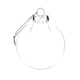 6 Pieces Transparent Christmas Balls, 100mm/3.93 in DIY Fillable Clear Plastic Ornament Balls with A Silver Rope and Removable Metal Cap for Home Party Wedding Birthday Christmas Decor