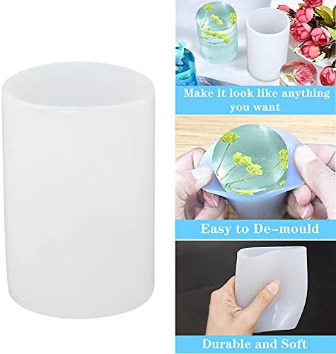 Pillar Candle Moulds for Candle Making Silicone Candle Mould Set 2 Sizes Cylinder Candle Mould Resin Casting Mould for DIY Aromatherapy Candles Making Supplies