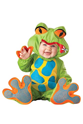 Lil Characters Unisex-Baby Newborn Froggy Costume, Green/Blue/Yellow/Orange, Small