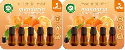 Image of Air Wick Essential Mist Refill, 5 ct | Mandarin & Sweet Orange | Essential Oils | Air Freshener | Pack of 2