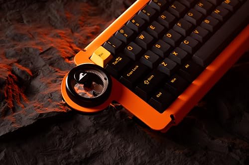 DRY STUDIO Ice Ring 63 RT HE Clavier de jeu filaire magnétique 0,1 ms Faible latence 0,01 Précision 0,01 Accessoires de jeu Pilote personnalisé et effets d'éclairage Orange Starburst – vue 7