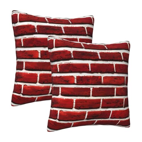 Housse de coussin imprimé pierre rouge brique pour protéger et décorer votre canapé - 3