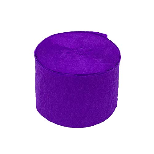 Image of 8 Rolls Purple Crepe Paper Streamers, Wedding Birthday Baby Shower Halloween Party Decoration, Rainbow DIY Supplies, Living Room Bedroom Decor