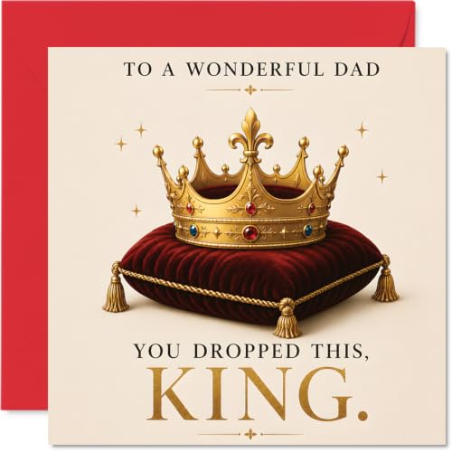 Funny Birthday Card for Dad, King for a Day