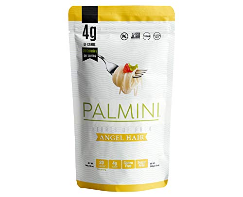 Palmini Low Carb Angel Hair | 4g of Carbs | As Seen On Shark Tank | Hearts of Palm Pasta (12 Ounce - Pack of 1)
